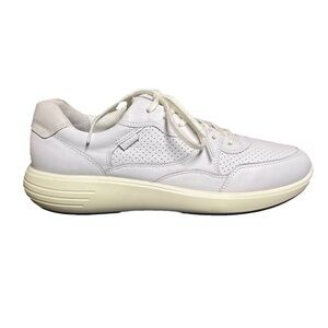 Ecco Perforated White Leather Women's Sneakers Size 10M
